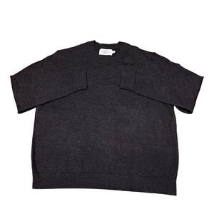 Alex Crane Sweater Mens 2XL XXL Black‎ Knit Merino Wool Lightweight